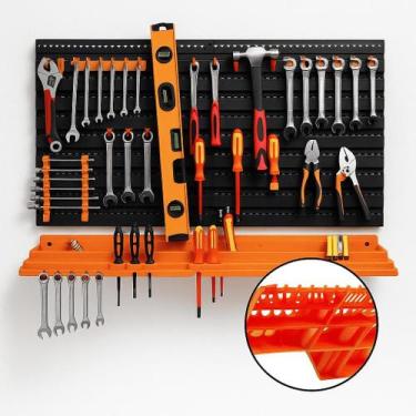 Imagem de Organizador De Ferramentas Kangur 52 Peças Painel Pegboard Oficina Gar