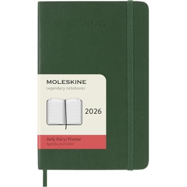 Imagem de Moleskine Classic 12 Month 2026 Daily Planner, Soft Cover, Pocket (3.5" x 5.5"), Myrtle Green, 400 pages