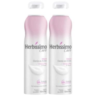 Imagem de Kit 2 Desodorante Aerossol Herbíssimo Care Sem Álcool Hibisco 150Ml  D