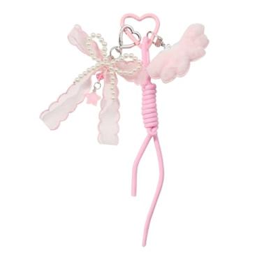 Imagem de KEXIAO Chaveiro de corda adorável chaveiro de carro simples chaveiro de pelúcia pompons enfeites pendurados chaveiros bolsa charme