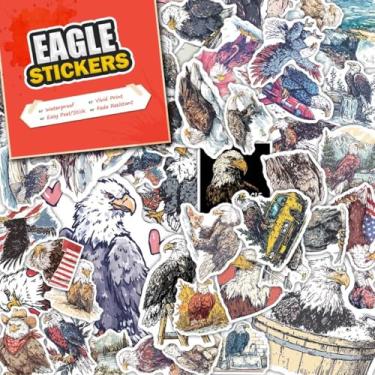 Imagem de Pacote de 100 adesivos Eagle – Decalques de vinil à prova d'água para garrafas de água, laptops, telefones, notebooks, carros – gráficos vibrantes e legais para entusiastas de águias