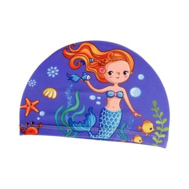 Imagem de Touca De Natação Infantil Com Desenho Animado, Proteção Para Ouvidos, 