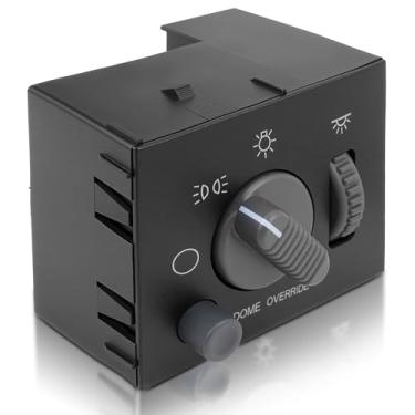 Imagem de AUTOKAY Painel de instrumentos de farol interruptor de luz cúpula interruptor cinza para Chevy Avalanche, Silverado, Tahoe, Suburban, GMC Sierra, Yukon 1999-2002 | Rep# 15755595, 15738843, D1534G, SW2157