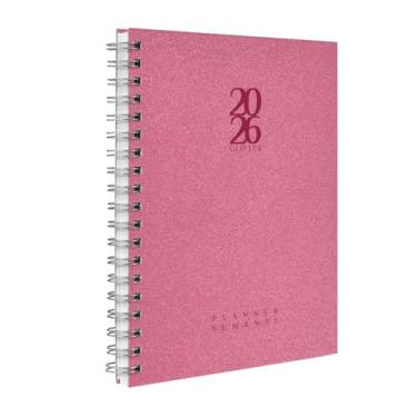 Imagem de Agenda 2026 Planner Semanal Solid Glitter Cores Mauve