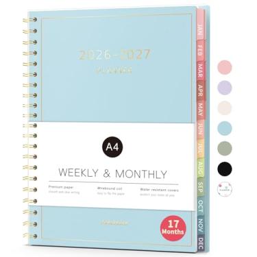 Imagem de Forvencer Agenda acadêmica de 17 meses 2024-2025, diário, semanal e mensal, agosto de 2024 a dezembro de 2025, agenda com capa à prova d'água, agenda de livros com abas coloridas, professor