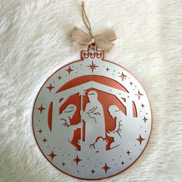 Imagem de Guirlanda Decoração de Natal Luxo Nascimento Do Menino Jesus Presépio 