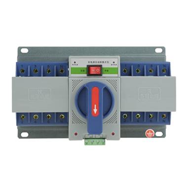 Imagem de ZAWELIYO Interruptor de transferência automática (ATS) 400V 63A 4P | Disjuntor de potência dupla ZGQ1M-63/4P com interface de incêndio | ATS comercial IP65 para sistemas de combate a incêndios e