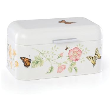 Imagem de Porta Pão em Metal, Lenox Butterfly Meadow, Branco
