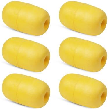 Imagem de SILANON Flutuadores de corda marítimos, 4/6 peças boias em águas profundas boias de armadilha de caranguejo boias marcadoras de pesca linhas de âncora boias flutuadores de corda de esqui para barcos,