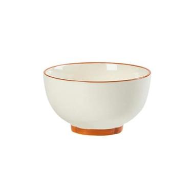 Imagem de Conjunto de pratos de cerâmica cor sob o esmalte tigela de sopa de macarrão simples para casa - tigela de arroz de 11,4 cm