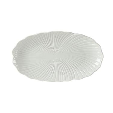 Imagem de Prato frio de restaurante de porcelana branca em forma de Dan prato de peixe cozido no vapor - 25,4 cm