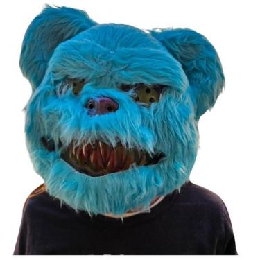 Imagem de mascara Urso azul Pelúcia Creepy De Halloween Fantasia - sm decora