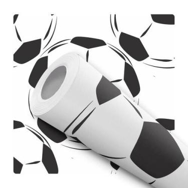 Imagem de Papel De Parede Adesivo Bola de Futebol Esporte Estampa Quarto Menino 