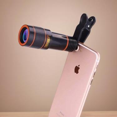 Imagem de Lente de telefone com zoom 8X com clipe para câmera monocular complementar para smartphone de longo alcance, fotografia ao ar livre, viagem, paisagem, ferramenta visual