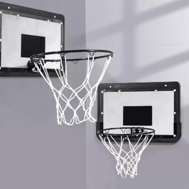 Imagem de 8 peças de mini redes de basquete de reposição para aros de basquete de 20 a 26 cm, rede de basquete pequena, rede de basquete para crianças