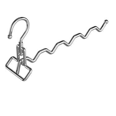 Imagem de Cabide de aço inoxidável para uso doméstico, durável, multifuncional, simples, cavalo, varanda (prata)