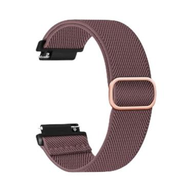 Imagem de Pulseiras de relógio de liberação rápida de 20 mm, 22 mm, à prova d'água, pulseiras trançadas de nylon, elástico, pulseira ajustável para mulheres e homens (roxo moky, 20 mm)