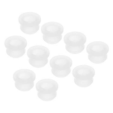 Imagem de 10 peças de encaixe de borracha com ilhós de diâmetro de montagem 10,5 mm ID 7,5 mm H 10 mm vedação antiarranhões para caixa elétrica tubo de cabo transparente