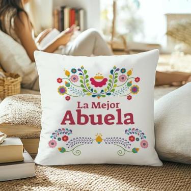 Imagem de Capa de almofada para presente Abuela 45,7 x 45,7 cm, presentes de Abuela para aniversário de Dia das Mães, presente de avó, capas de almofada para casa, quarto, sala de estar, sofá-cama decoração