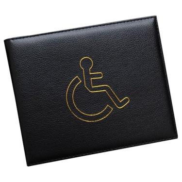 Imagem de Capa de exibição com permissão para desativar crachá carteira de documentos conveniente com holograma (preta), Preto, Clássico