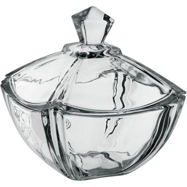 Imagem de Potiche Bomboniere Baleiro Quadrado Home&co Tampa Vidro 9x18