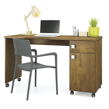 Imagem de Escrivaninha Para Computador Office Malta Canela - Lukaliam Móveis