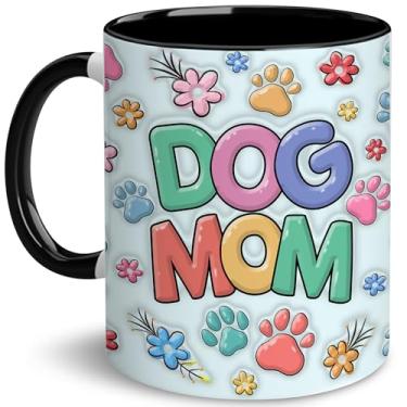 Imagem de DEKIDOKA Presentes de mãe de cachorro, presentes de dia das mães - caneca de mãe de cachorro - Dia das Mães, Natal, presentes de aniversário, mãe de cachorro 2D, presentes para amantes de cães de