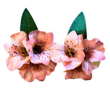 Imagem de Porta Guardanapo Astromélia Rosa Chá Decoração Mesa 06Un