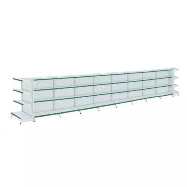 Imagem de Gondola Centro 137 Fit Ate 8 Metros 2 Ponta Branco 72b Pe Verde - AMAP