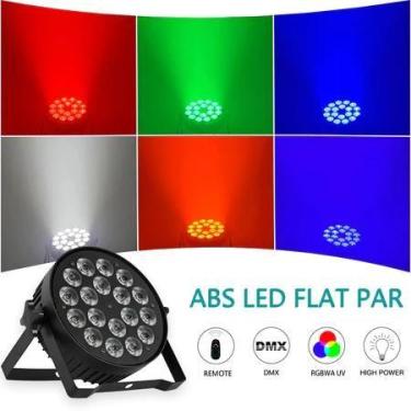 Imagem de Canhão de LED PARLED  18 LEDs 12W RGBW 4 em 1 Quadriled DMX com Strobo
