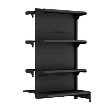 Imagem de Gondola Centro 137 FIT Continuação Preto 8 Bandeja Sp Etiqueta - AMAPÁ