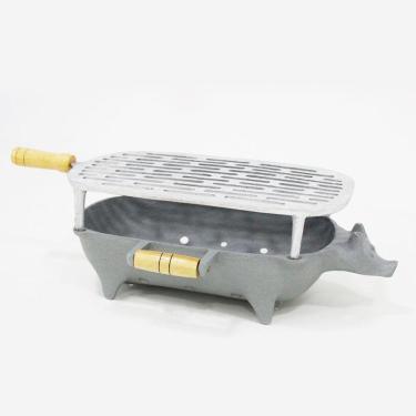 Imagem de Churrasqueira Portátil Porquinho Cinza