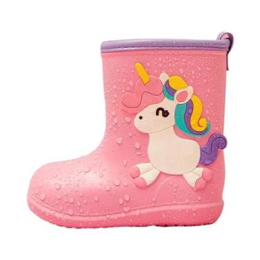 Imagem de Botas De Chuva Impermeáveis Para Crianças, Design De Dinossauro Em EVA