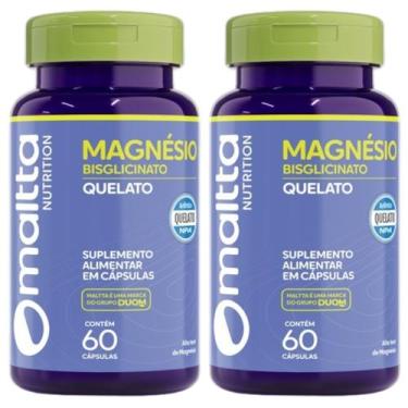 Imagem de Magnésio Quelato 60caps 550mg Maltta Nutrition  Kit 2 Frascos - Duom