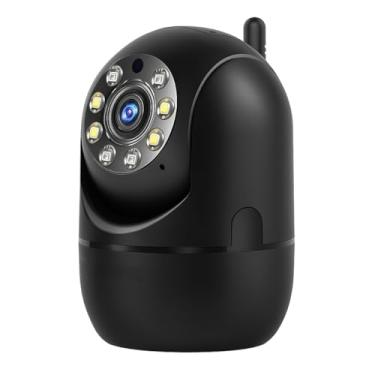 Imagem de Câmera Smart Segurança Baba Eletrônica Ip WiFi Giratória Panorâmica Visão Noturna Microfone Antena Full HD Pet Vigilância Ambientes Internos e Externos Compatível Com SmartPhones PREMIUM (PRETA)