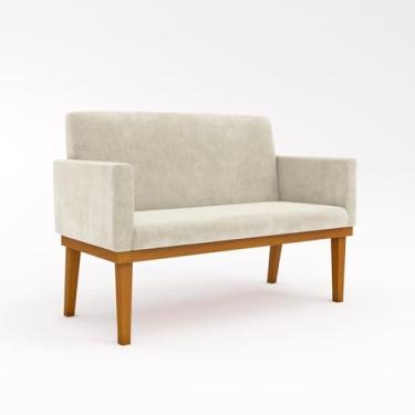 Imagem de Sofá Namoradeira Confortável Sala de Estar – Balaqui Decor Cor:bege