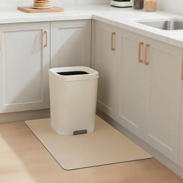 Imagem de Tapete de lixeira absorvente de água – resistente a manchas e antiderrapante com base segura, design à prova de vazamento para cozinha, sala de estar, quarto – protege o chão de arranhões e