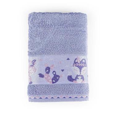 Imagem de Toalha De Banho Infantil Pitico 1,15m X 75cm 100% Algodão Macio - Foxy Lilás