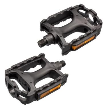 Imagem de Pedal para Bike 1/2 MTB Nylon com Rolamento de Esferas e Refletor Paco/GTA Preto