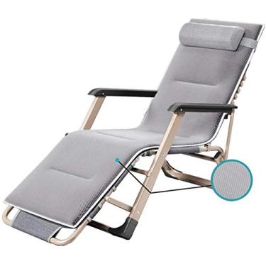 Imagem de Espreguiçadeira de jardim, espreguiçadeira dobrável, reclinável, cadeira de jardim dobrável, espreguiçadeira de pátio com gravidade zero com almofadas Gary, suporte de praia ao ar livre até 200 kg