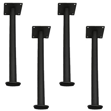 Imagem de 4 peças de pernas de metal para móveis, pés de armário ajustáveis, pernas de armário de banheiro de aço inoxidável, perna de suporte de armário de TV, perna de sofá de substituição, pé de hardware (18