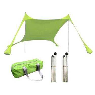 Imagem de Barraca de praia abrigo solar | UPF50+ sombra de acampamento, barraca de guarda-sol portátil para atividades ao ar livre, passeio em família, acampamento, pesca, praia, piquenique