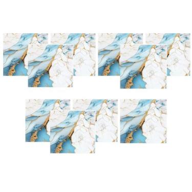 Imagem de Placa Adesiva 3D Marmore Kit 10 uni Autocolante Reforma Obra Decoraçao