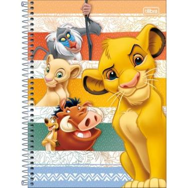 Imagem de Caderno Rei Leão TILIBRA Universitário ESPIRAL - 1 Matéria 80 Folhas (Listras 5 Personagens)