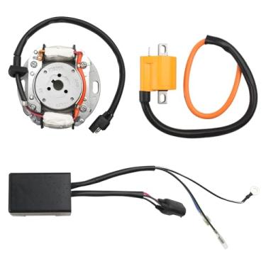Imagem de Kit de bobina de ignição CDI do rotor do volante do estator elétrico 32900-20420 compatível com Suzuki RM80, RM85, RM125, TM125, RM250, RM370, RM400, RM465, RM500; Honda CR125, CR125R; Kawasaki KX125