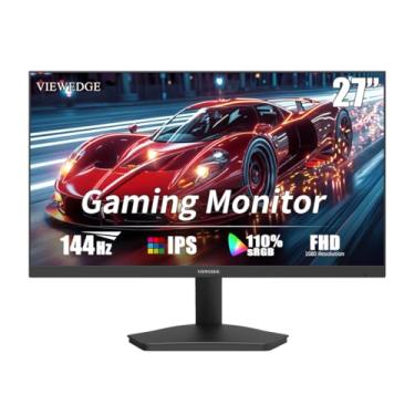 Imagem de Viewedge Monitor de jogos 27 polegadas FHD 144hz, 1ms IPS 1080p monitor de computador com 110% sRGB, filtro bluelight, porta HDMI e VGA, suporta sincronização livre e montagem na parede