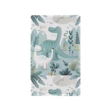 Imagem de SEHANY Capa de tomada de parede de dinossauro engraçado não utilizada, tamanho padrão e à prova de calor, placas decorativas para decoração de escritório doméstico (11,5 cm x 7 cm)