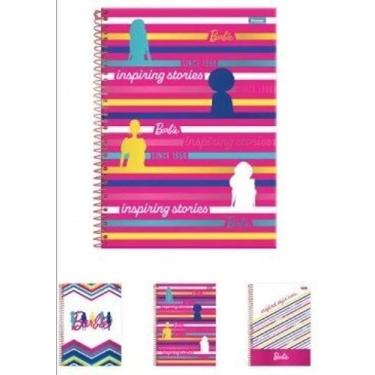 Imagem de Caderno universitário 1 matÃ:copyright:ria espiral 80 folhas Barbie The Movie Foroni