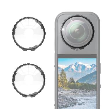 Imagem de Jakoly Protetor de lente premium [2 peças] para Insta360 X5, protetores de lente de vidro óptico temperado com antiarranhões, à prova de poeira, à prova d'água e clareza HD, capa protetora de lente