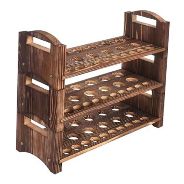 Imagem de Ｂｅｓｇａ Organizador de Ovos de Madeira Portátil Reutilizável e Empilhável, Bandeja de Armazenamento para Ovos, Suporte para, Geladeira e Restaurante, Três Camadas